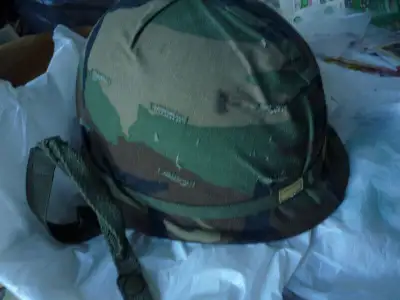 US marine /army helmet + more for sale.                    p208, View more