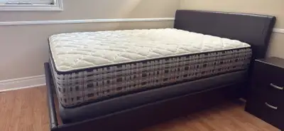  Queen, bed frame, and mattress, dresser side table, View more