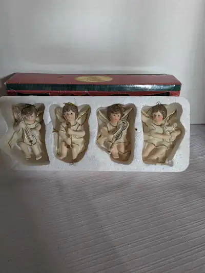 VTG porcelain Victorian angels musical instruments Christ, View more