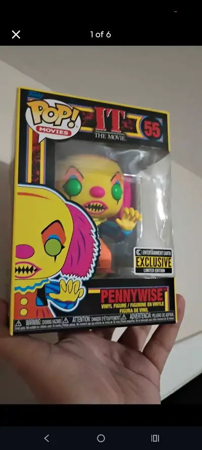 pennywise IT blacklight Funko pop, View more