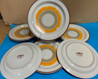 Set of 6 Cultura 8” diameter vintage plates 