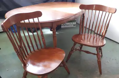 Elora Furniture Co. Solid Maple Dining Table + 4 Chairs, View more