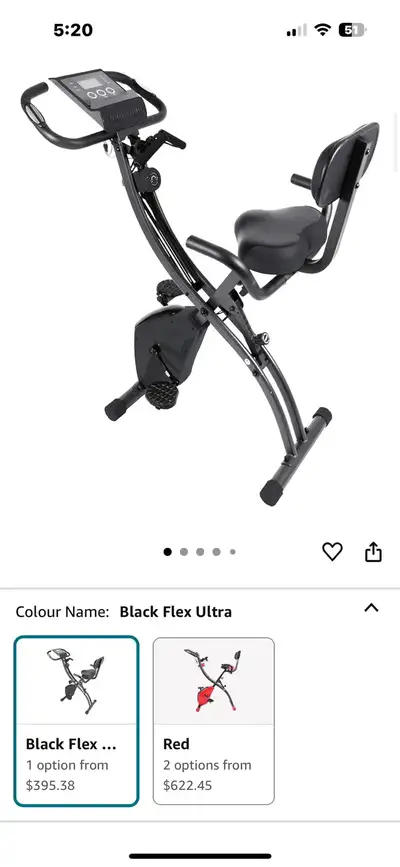 Pedal past all your goals with the black Flex Bike Ultra, View more