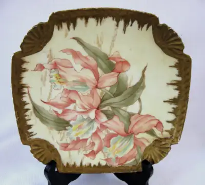 ASSIETTE PEINTE A LA MAIN ANTIQUE HANDPAINTED 8.5 " PLATE c.1889, View more