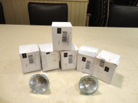 6 New Globe Halogen 50 Watt Twist Pin Reflector Bulbs GU10