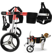 Medium Size Dog Wheelchair Aluminum 2 Wheels Pet Wheel chair NEW