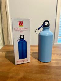 600mL Aluminum Water Bottle w/ Loop Cap + Carabiner