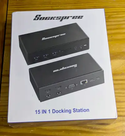 Sockspree USB-C USB 3.0 Laptop Triple Monitor Docking NEW BNIB, View more