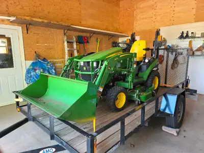 2023 John Deere 1025r compact tractor for sale. Less than 25 hours usage. Price includes tractor, bu...
