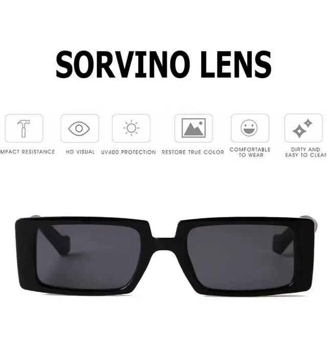Retro 90s Rectangle Sunglasses – Fashionable for Women | UV400 in Multi-item in City of Toronto - Image 10