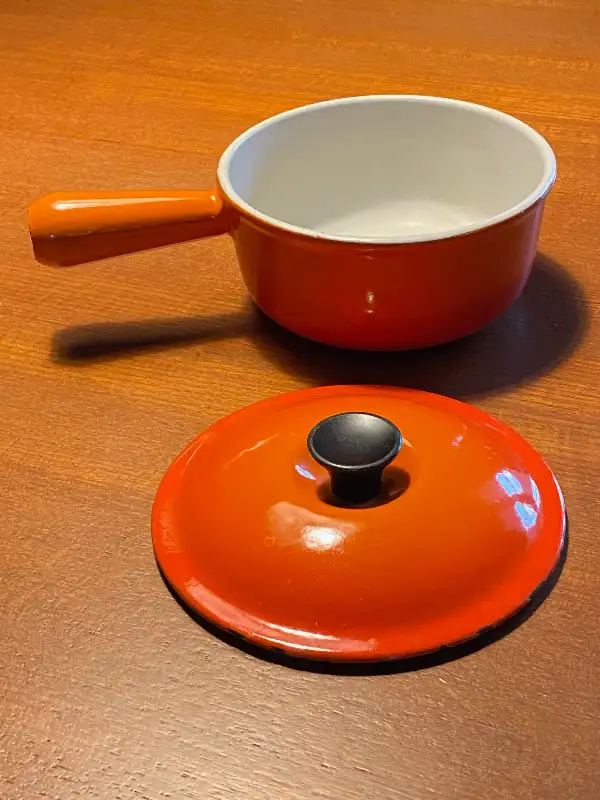 Casserole Saucière Le Creuset 16cm Fonte Orange - Vintage Années 80/90