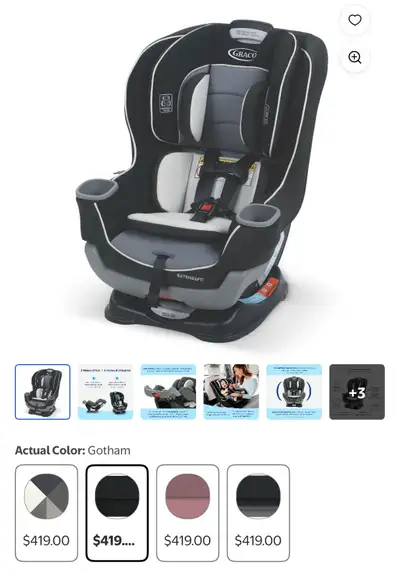 Brand new GRACO EXTEND2FIT CONVERTIBLE CAR SEAT, GOTHAM, View more