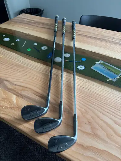 These are a set of used Opus wedges for the left-handed golfer looking to improve their short game....