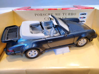 1:16 Diecast Tonka Polistil Porsche 911 930 Turbo Cabriolet Blue