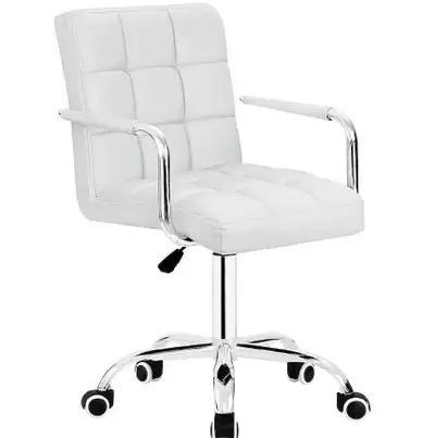 Brand New in Box Faux Leather Task Chair, White, View more