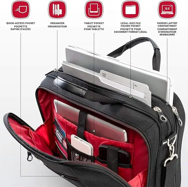 Swiss Gear Ballistic Top-Loading 15.6" Laptop Case (SWA0907) in Laptop Accessories in Markham / York Region - Image 5