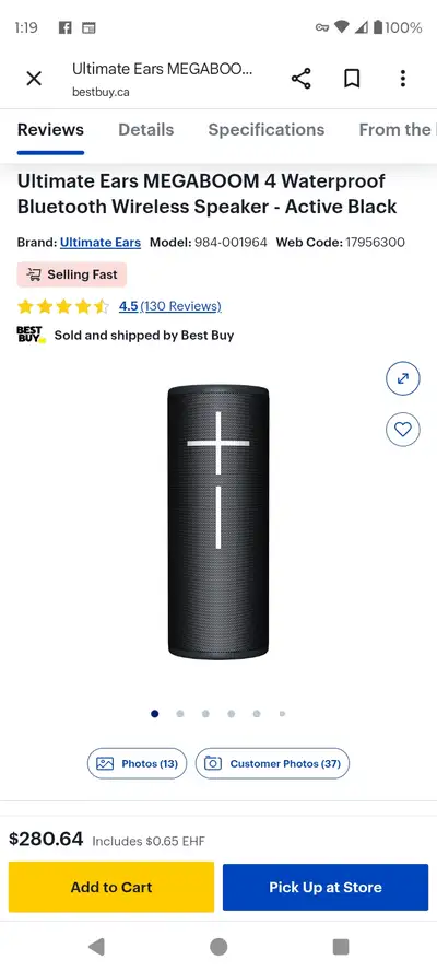 Ultimate Ears Megaboom 4, View more