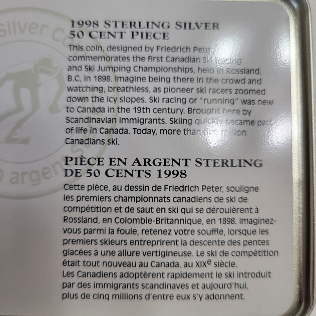 1998 Sterling Silver .50 cent in Arts & Collectibles in La Ronge - Image 3