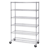 Wire Shelving Rack (76 H x 48 W x 18 D in inches  / 4,800 lb)