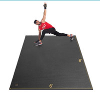 GXMMAT Large Exercise Mat 6'x6'x7mm, Workout Mat for Home/ Gym