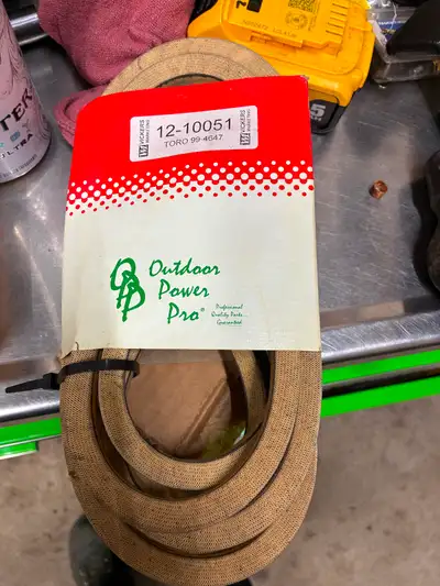 Brand new Deck belt for Toro Zero turn mower, sold the mower and now no need for the belt. $30. Call...