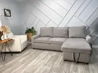 Grey Pull out sectional