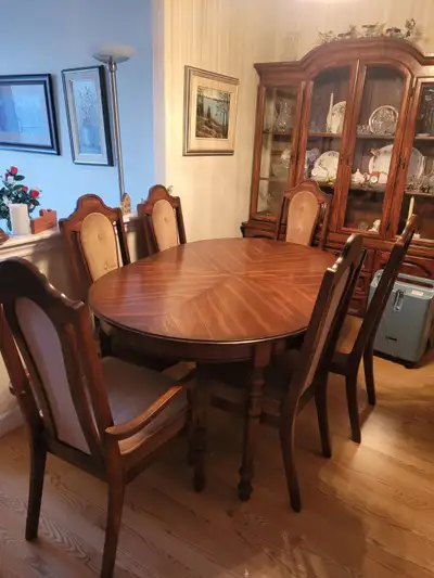 Solid Wood Dining Room table /w china cabinet, View more