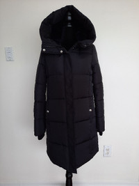 New Women's Black Parka Coat Size S