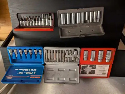 Stud remover 4 PC's.6,8,10,12mm.exstracter bits..hex set westward...unitool socket hex sockets..east...