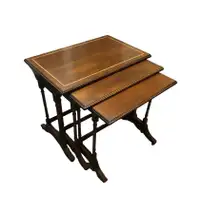 Antique Regency style Brandt Furniture Walnut Nesting tables set