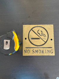 No smoking iron sign—10 OBO