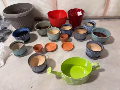 Assorted ceramic planters , View more