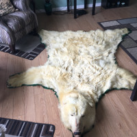 1960 7 fool long polar bear rug $3000