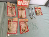 VTG 60s Eatons Window Sash Lift Brass-Silver Handles & Lock Lot