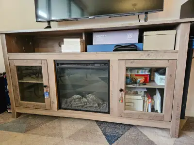 TV Console with Built-In Fireplace, View more
