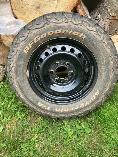 Tires are on ford ranger rims. 2019. Just over half worn
