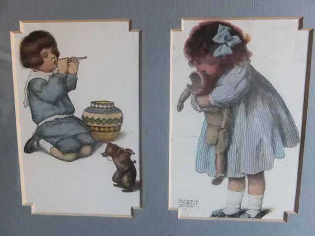 POSTCARD BESSIE PEASE GUTMANN FRAMED in Arts & Collectibles in London - Image 2