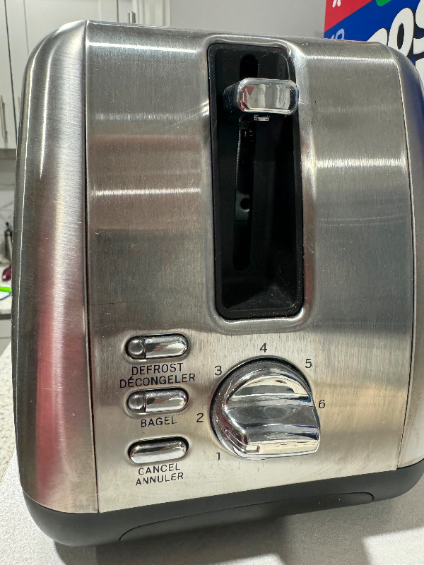 MASTER Chef Wide Slots Toaster with 3 Settings, Stainless Steel, in Toasters & Toaster Ovens in Mississauga / Peel Region