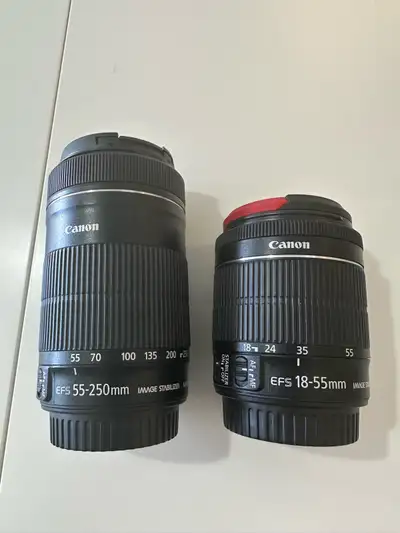 Canon 55-250mm + 18-55mm EF Lenses, View more