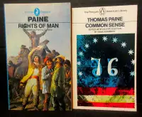 Thomas Paine 2 PB Books- Rights of Man, Common Sense- Very Fine