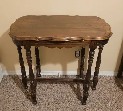 Antique Walnut Parlor Table, View more