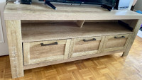 3-Drawer TV Stand & Media Storage Console Cabinet