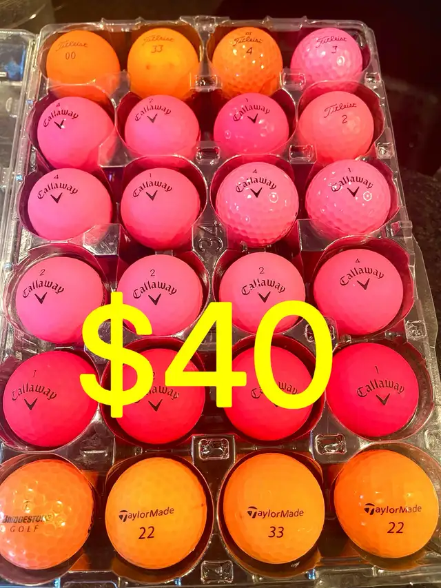 Red colored used golf balls in Golf in Saskatoon - Image 8