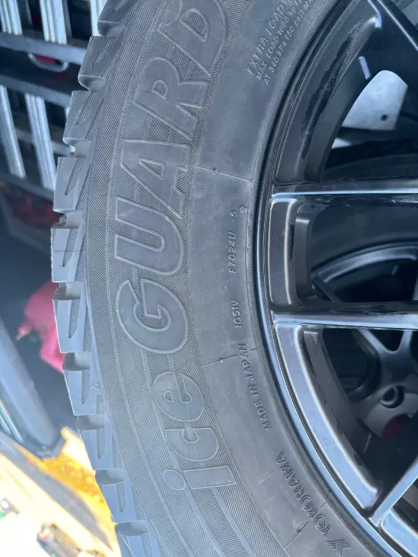 Yokohama Ice Guard winter tires w/ 17” black powder coated rims in Tires & Rims in Red Deer - Image 6