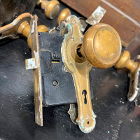 10 Pc. Brass Door Hardware Set c. 1910