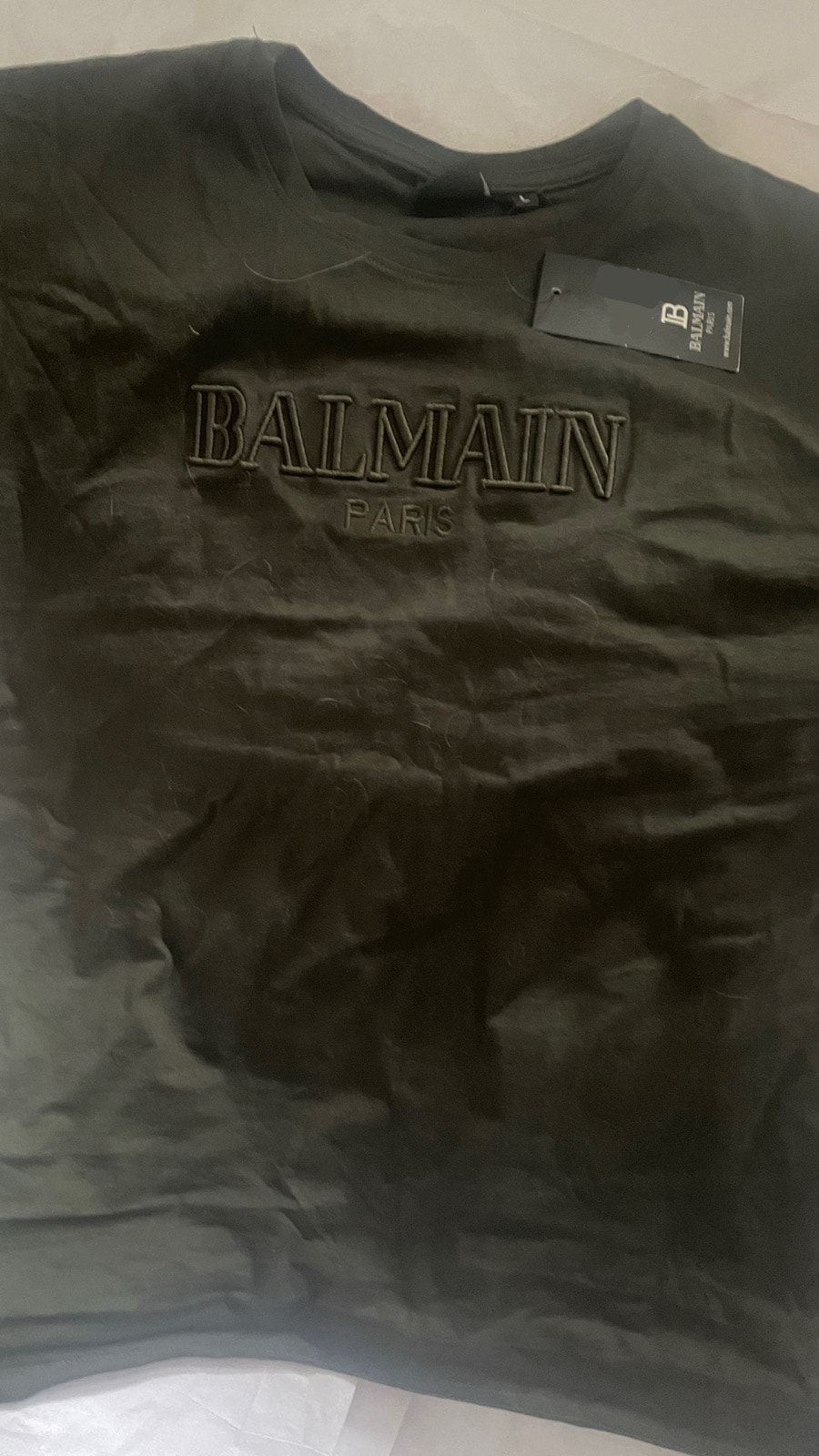 Balmain, Balmain logo embroider Cotten t-shirt
