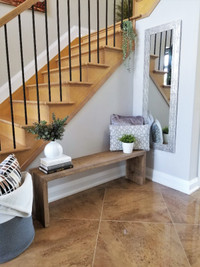 Modern / Rustic Farmhouse - Solid Wood Entryway / Dining Bench
