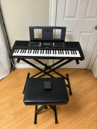 Yamaha PSR E373 with Stand+Pedal+Bench