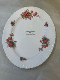 Vintage Bone China  Turkey platter Centennial Rose Royal Albert 