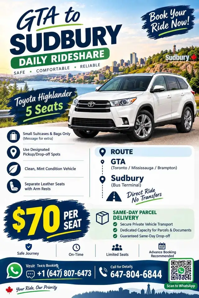 GTA to sudbury